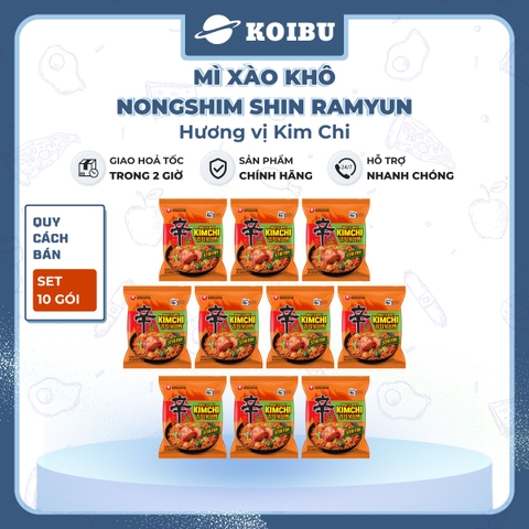 NONGSHIM - Mì trộn Shin Ramyun hương vị Kim chi, Mì Shin kim chi khô Hàn Quốc, Mì khô kim chi Shin - 120g/gói - 00060