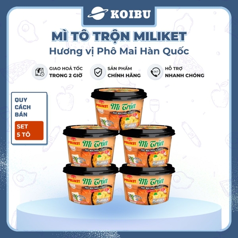COLUSA - Mì tô trộn Miliket hương vị Phô mai Hàn Quốc, Mì trộn Miliket Phô mai Hàn Quốc, Mì Miliket - 105g/tô - 00566