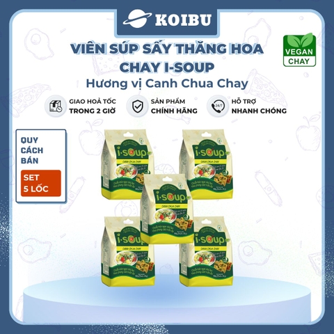 NFC - Viên súp sấy thăng hoa I-Soup hương vị Canh chua chay, Canh chua I-Soup, Canh ăn liền I Soup - 50g/lốc - 00725