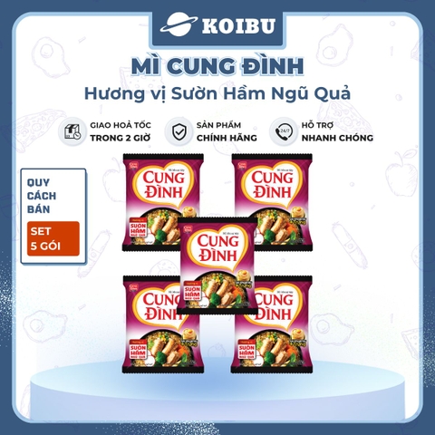 AFOTECH - Mì Cung Đình Sườn hầm ngũ quả, Mì Sườn hầm ngũ quả Cung Đình, Mì khoai tây Cung Đình gói - 80g/gói - 00302