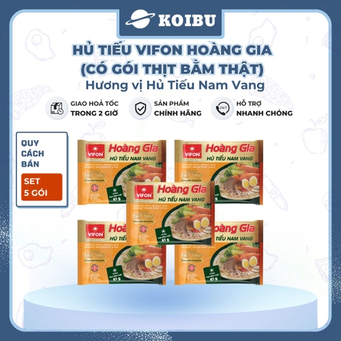 VIFON - Hủ tiếu Hoàng Gia hương vị Hủ tiếu nam vang (có thịt thật), Hủ tiếu nam vang Vifon Hoàng Gia - 120g/gói - 00167