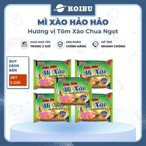 ACECOOK - Mì Hảo Hảo hương vị mì xào Chua Ngọt - Mì ăn liền Hảo Hảo mì xào chua ngọt (Mì xào Hảo Hảo chua ngọt) - 75g/ gói - 00003