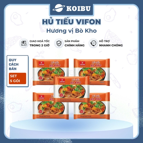 VIFON - Hủ tiếu Vifon hủ tiếu Bò kho, Hủ tíu Bò kho Vifon, Hủ tiếu Bò kho Vifon, Hủ tíu ăn liền Vifon - 65g/gói - 00164