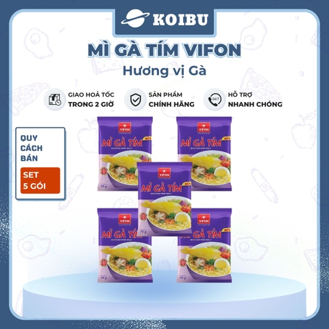 VIFON - Mì gà tím Vifon, Mì Vifon gà tím, Mì gà Vifon gà tím, Mì gói gà tím ăn liền Vifon mì ăn liền - 75g/gói - 00207