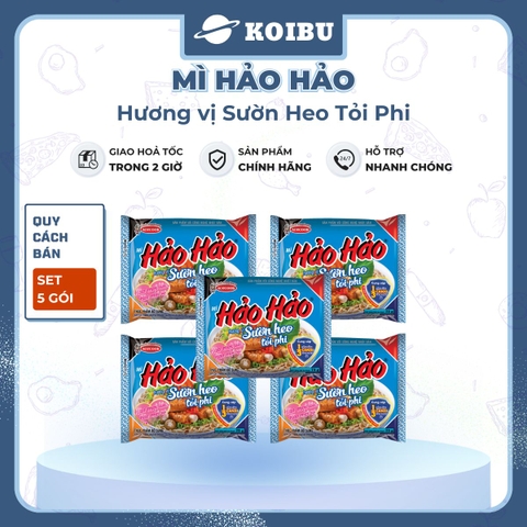 ACECOOK - Mì Hảo Hảo hương vị Sườn Heo Tỏi Phi - Mì ăn liền Hảo Hảo sườn heo tỏi phi (Hảo Hảo gói xanh dương) - 73g/gói - 00002
