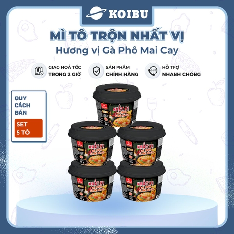 [TÔ LẺ] - VIFON - Mì tô trộn Nhất vị hương vị gà phomai cay, Nhất Vị gà phô mai cay, Nhất Vị gà cay phô mai trộn - 90g/tô - 00533