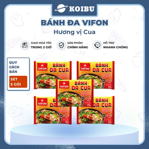 VIFON - Bánh đa Vifon hương vị cua, bánh đa cua Vifon, bánh đa Vifon vị cua - 60g/gói - 00137