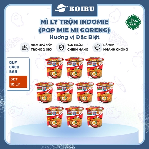 INDOFOOD - Mì trộn Ly Indomie đặc biệt, Mì xào khô Indomie ly đặc biệt, Mì ly Indomie Pop Mie Mi Goreng - 80g/ly - 00474