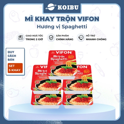 VIFON - Mì khay trộn Vifon hương vị Spaghetti (có gói xốt Saghetti), Mì xào spaghetti Vifon khay - 90g/khay - 00242