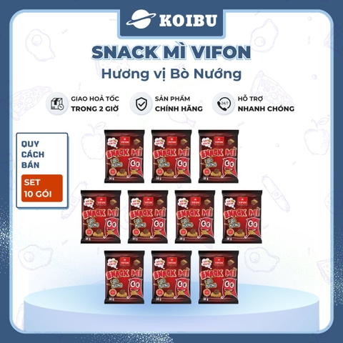 VIFON - Snack mì Vifon hương vị Bò Nướng - Snack vị bò nướng gói, Vifon snack mì bò nướng - 30g/gói - 00198