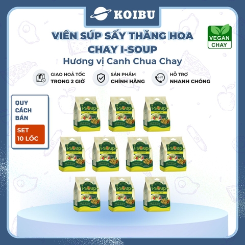 NFC - Viên súp sấy thăng hoa I-Soup hương vị Canh chua chay, Canh chua I-Soup, Canh ăn liền I Soup - 50g/lốc - 00725