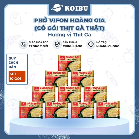 VIFON - Phở Thịt gà Hoàng Gia (có gói thịt gà thật), Phở Hoàng Gia Thịt gà, Phở gà Vifon Hoàng Gia - 120g/gói - 00177