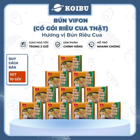 VIFON - Bún Vifon hương vị Bún riêu cua (có cua thật), Bún riêu Vifon, Vifon bún riêu cua Vifon - 80g/gói - 00143