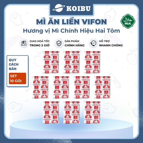 VIFON - Mì Vifon chính hiệu hai con tôm, mì hai tôm Vifon, mì Vifon hai con tôm, mì 2 tôm Vifon - 75g/gói - 00208