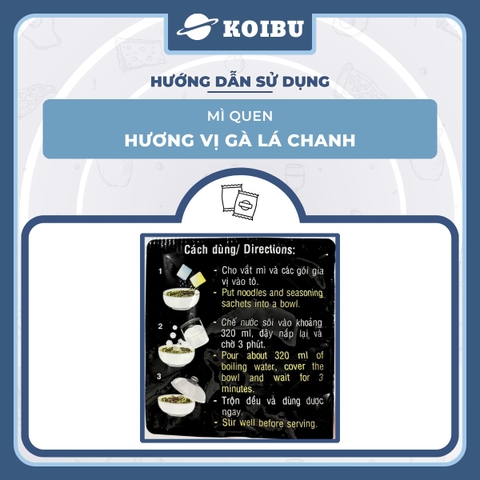 ACECOOK - Mì Quen hương vị Gà lá chanh, Acecook mì quen Gà lá chanh Acecook mì Queen Acecook - 82g/gói - 00845