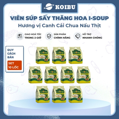 NFC - Viên súp sấy thăng hoa I-Soup hương vị Cải chua nấu thịt, Canh cải chua I Soup, Canh ăn liền - 78g/lốc - 00728