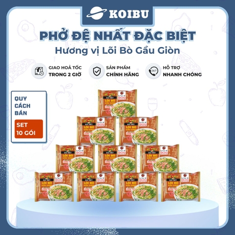 ACECOOK - Đệ Nhất phở đặc biệt lõi bò gầu giòn (không thịt), phở bò Đệ Nhất lõi bò gàu giòn ăn liền - 67g/gói - 00513