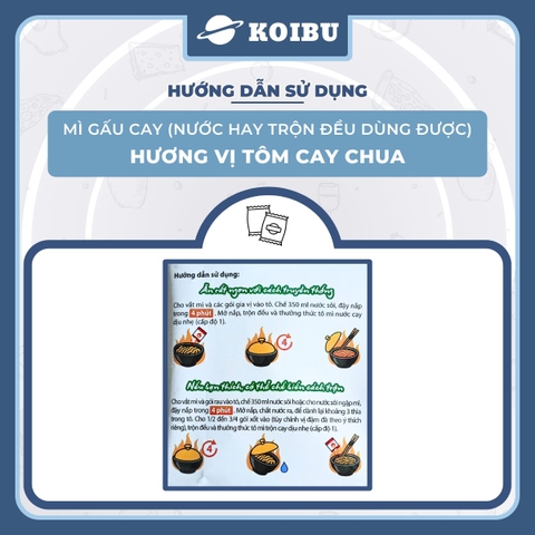 ASIAFOODS - Mì Gấu Cay hương vị Tôm cay chua, Mì Gấu Cay tôm chua cay, Mì Gấu Đỏ tôm chua cay sợi dẹt - 82g/gói - 00847
