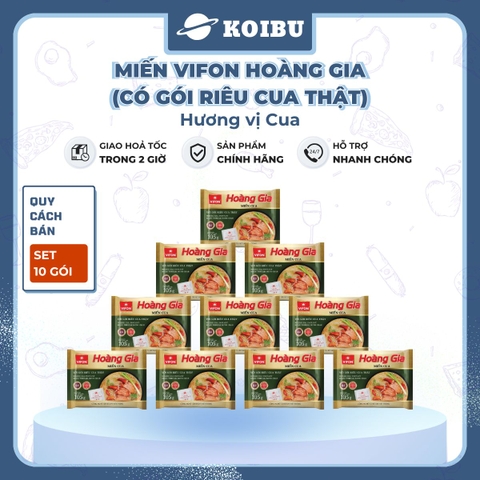 VIFON - Miến Hoàng Gia hương vị Cua (có gói riêu cua thật), Miến cua Hoàng Gia, Miến cua Vifon - 105g/gói - 00184