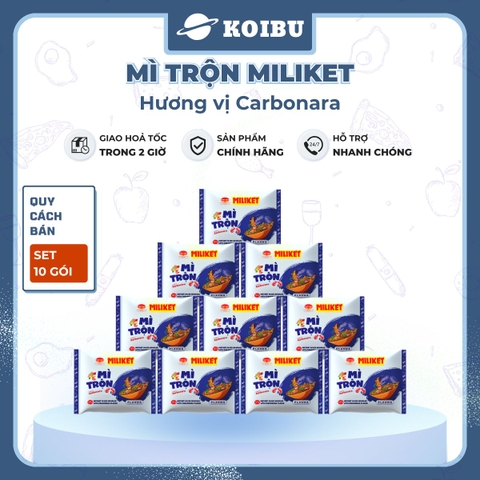 COLUSA - Mì trộn Miliket hương vị Carbonara, Mì trộn Carbonara Miliket, Mì Miliket trộn Cabonara - 117g/gói - 00555