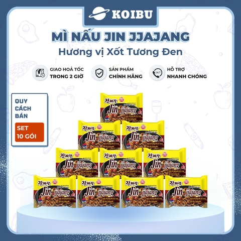 OTTOGI - Mì nấu Jin Jjajang hương vị trộn Xốt tương đen, Mì Sốt tương đen Jin, Mì trộn Jin Jjajang - 135g/gói - 00529