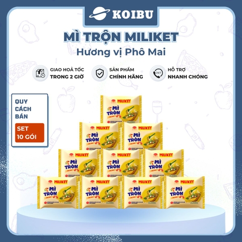 COLUSA - Mì trộn Miliket hương vị Phô mai, Mì trộn Phô mai Miliket, Mì Miliket trộn Phô mai ăn liền  - 117g/gói - 00553