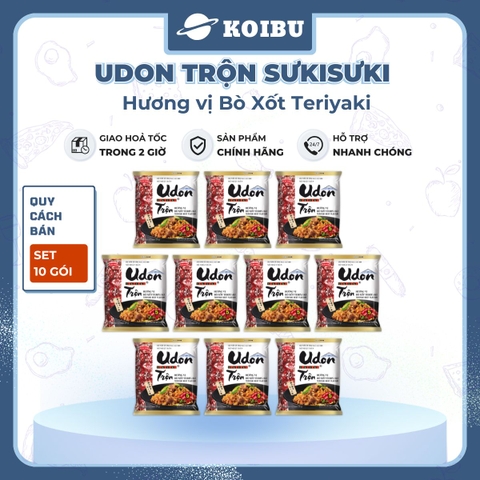 ACECOOK - Mì trộn Udon Sưkisưki hương vị Bò xốt Teriyaki, Mì Udon Sưki Sưki trộn, Mì udon Suki Acecook - 82g/gói - 00037