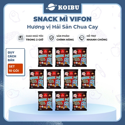 VIFON - Snack mì Vifon hương vị Hải Sản Chua Cay - Vifon Snack Hải sản chua cay ăn liền - 30g/gói - 00199