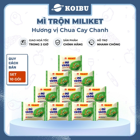 COLUSA - Mì trộn Miliket hương vị Chua cay chanh, Mì trộn chua cay chanh Miliket, Mì Miliket trộn - 117g/gói - 00551