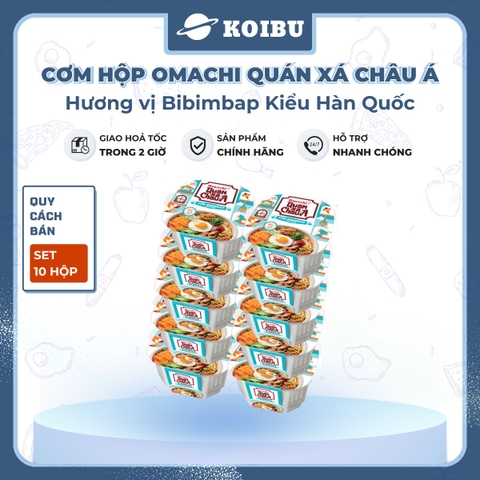 MASAN - Cơm Omachi quán xá châu Á hương vị Bibimbap Hàn Quốc, Cơm tự chín Bibimbap Hàn Quốc Omachi - 192g/hộp - 00781