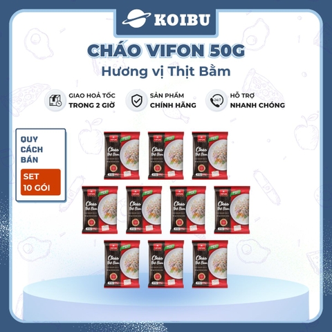 VIFON - Cháo Vifon 50g hương vị Thịt bằm, Cháo Thịt bằm Vifon Cháo ăn liền Vifon, Cháo Vifon gói nhỏ - 50g/gói - 00149