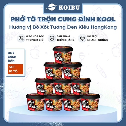 AFOTECH - Phở trộn Cung Đình Kool tô bò tương đen kiểu Hồng Kông - Phở Cung Đình Kool tô trộn bò tương đen Hongkong - Tô Cung Đình Kool phở ăn liền (Micoem) - 80g/tô - 00323