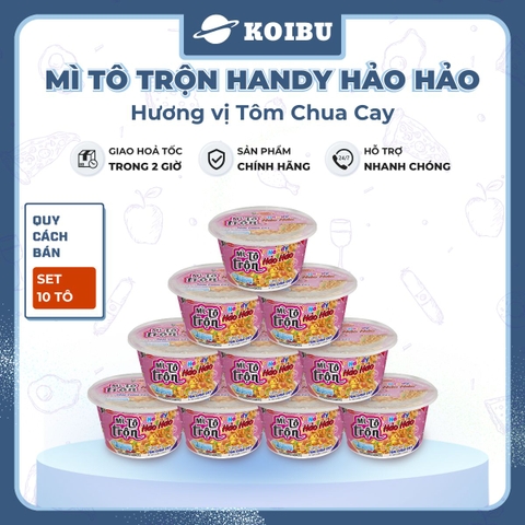 ACECOOK - Mì trộn tô tô Handy Hảo Hảo hương vị tôm chua cay - 93g/tô - 00076