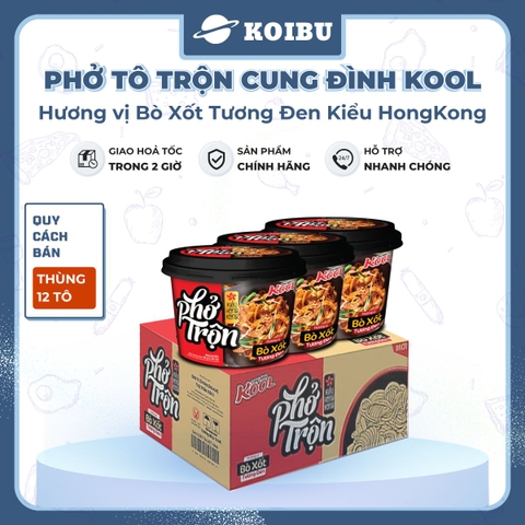AFOTECH - Phở trộn Cung Đình Kool tô bò tương đen kiểu Hồng Kông - Phở Cung Đình Kool tô trộn bò tương đen Hongkong - Tô Cung Đình Kool phở ăn liền (Micoem) - 80g/tô - 00323