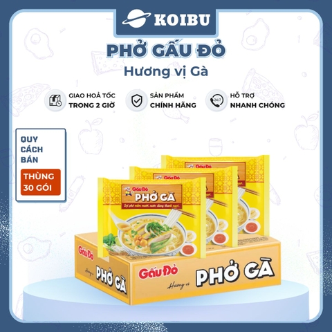 ASIAFOODS - Phở Gấu Đỏ vị Gà, phở gà Gấu Đỏ, phở Gấu Đỏ ăn liền, phở Gấu Đỏ gói - 65g/gói - 00330