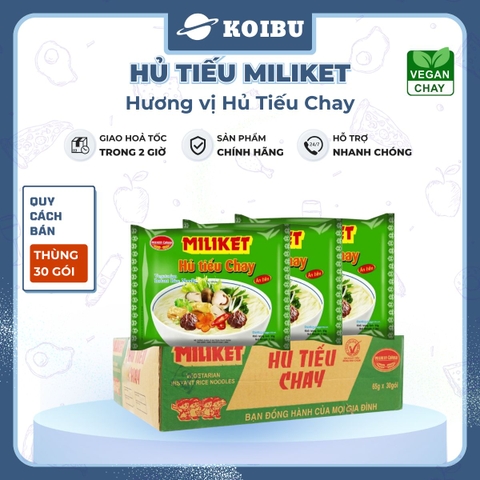 COLUSA - Hủ tiếu Miliket hương vị Chay, Miliket hủ tiếu chay gói, Hủ tíu chay ăn liền Miliket - 65g/gói - 00123