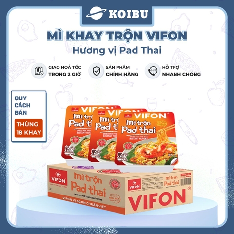 VIFON - Mì khay trộn Vifon hương vị Pad Thái, Vifon Mì trộn Pad Thái Vifon, Mì khay Vifon ăn liền - 90g/khay - 00482