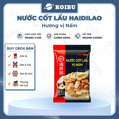 HAIDILAO - Nước cốt lẩu Haidilao vị nấm, nước cốt lẩu nấm Haidilao, Haidilao cốt lẩu chay nấm - 150g/gói - 00886