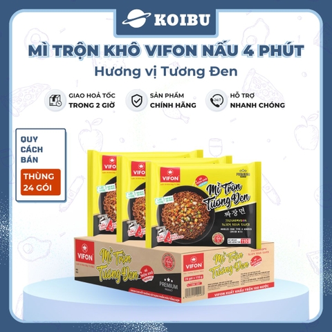 VIFON – Mì Vifon nấu 4 phút hương vị trộn tương đen - Mì gói Vifon, Mì nấu Vifon, Mì trộn, Mì trộn vị tương đen, Mì Vifon trộn tương đen, Mì trộn tương đen nấu 4 phút Vifon, Mì trộn tương đen Vifon - 110g/gói - 00479