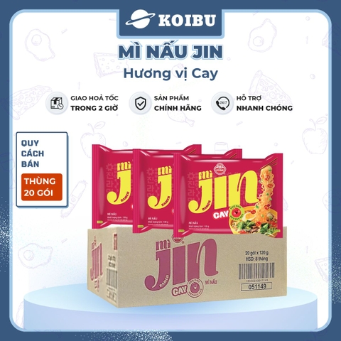 OTOKI - Mì nấu Jin hương vị Cay, Mì nấu Jin cay, Mì Jin nấu hương vị cay, Mì ăn liền Jin Ottogi - 120/gói - 00526