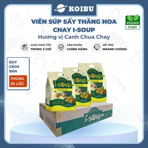 NFC - Viên súp sấy thăng hoa I-Soup hương vị Canh chua chay, Canh chua I-Soup, Canh ăn liền I Soup - 50g/lốc - 00725