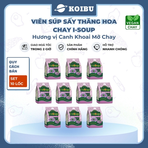 NFC - Viên súp sấy thăng hoa I-Soup hương vị Canh khoai mỡ chay, Canh khoai mỡ I-Soup ăn liền - 55g/lốc - 00724