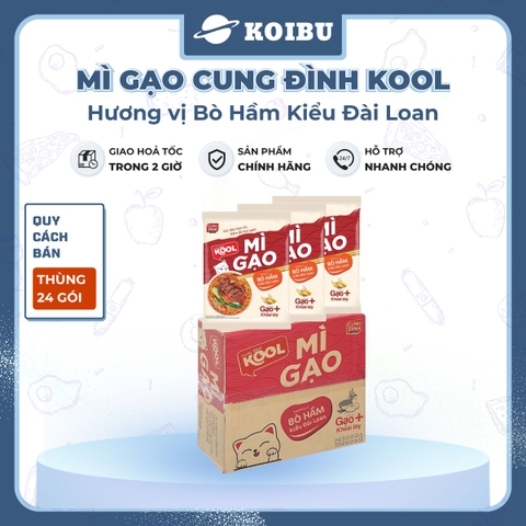 AFOTECH - Mì gạo Cung Đình Kool Bò hầm kiểu Đài Loan, Mì gạo Bò hầm Đài Loan Cung Đình Kool gói - 75g/gói - 00304