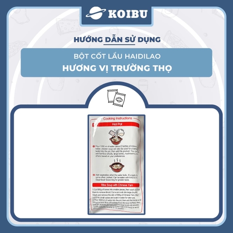 HAIDILAO - Bột cốt lẩu Haidilao vị Trường thọ, bột cốt lẩu Trường thọ Haidilao, gia vị cốt lẩu Haidilao - 110g/gói - 00887