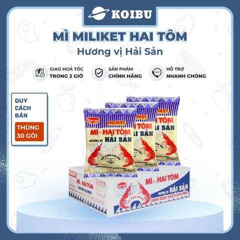 COLUSA - Mì giấy Miliket Hai Tôm gói vị Hải sản, Mì tôm hiệu Hai Tôm Miliket hiệu 2 Tôm Colusa - 70g/gói -00095