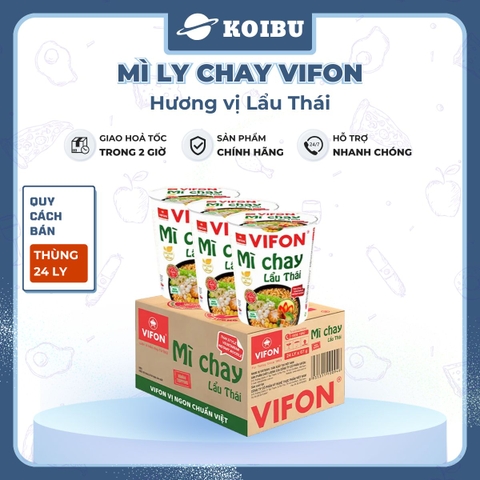VIFON - Mì chay Vifon ly hương vị lẩu thái, mì chay ly Vifon, mì chay Vifon lẩu thái ly - 67g/ly - 00234
