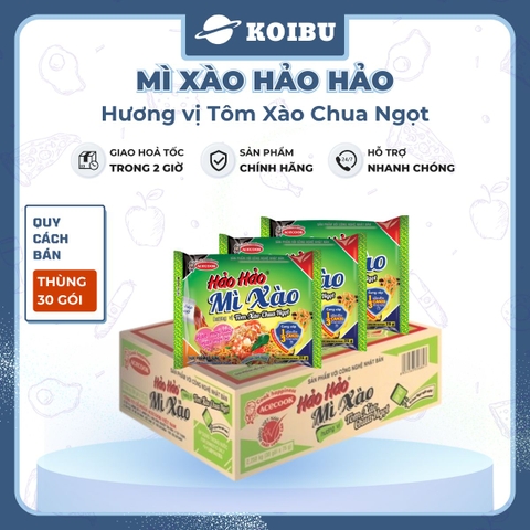ACECOOK - Mì Hảo Hảo hương vị mì xào Chua Ngọt - Mì ăn liền Hảo Hảo mì xào chua ngọt (Mì xào Hảo Hảo chua ngọt) - 75g/ gói - 00003