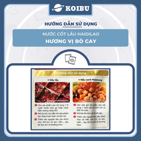 HAIDILAO - Nước cốt lẩu Haidilao vị bò cay, nước cốt lẩu bò cay Haidilao lẩu Trùng Khánh Haidilao - 150g/gói - 00884
