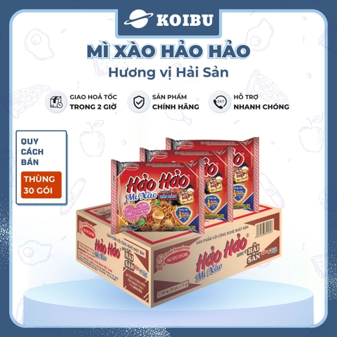 ACECOOK - Mì Hảo Hảo hương vị mì xào hải sản- Mì ăn liền Hảo Hảo mì xào hải sản (Mì xào Hảo Hảo hải sản) - 71g/ gói - 00014