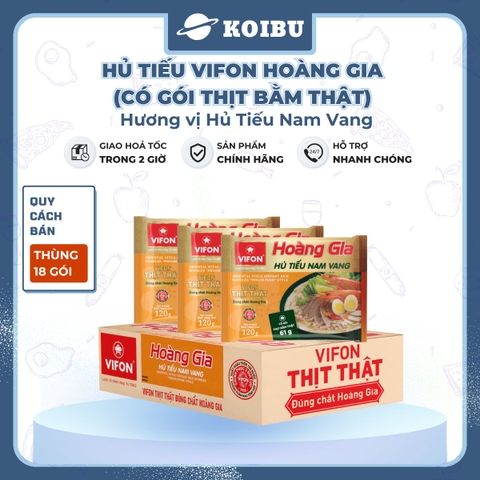 VIFON - Hủ tiếu Hoàng Gia hương vị Hủ tiếu nam vang (có thịt thật), Hủ tiếu nam vang Vifon Hoàng Gia - 120g/gói - 00167